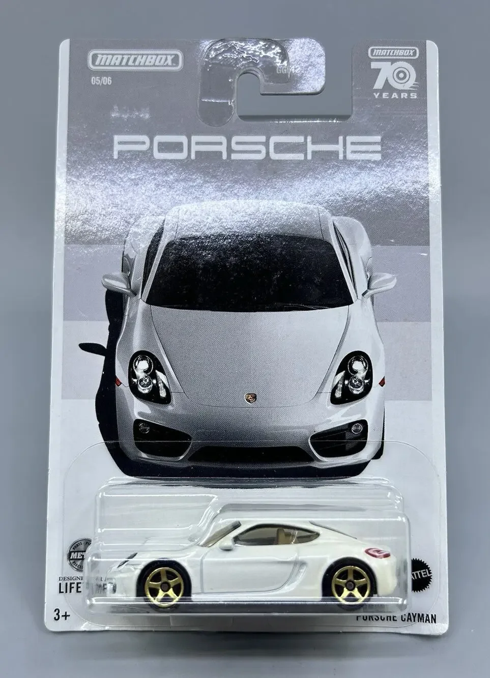 Matchbox PORSCHE Cayman 70 Years White Diecast 05/06 Diecast 1:64 NOC 2023